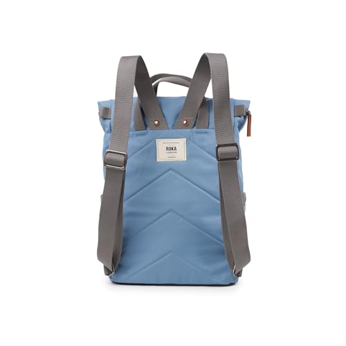 Sac à dos ROKA London compact en toile durable bleu rétro pour simplifier vos déplacements - 3