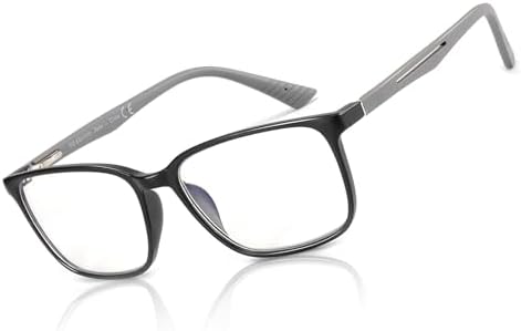 BLUEMOKY Blue Light Reading Glasses for Men,Sport Square Frame Readers, Anti Glare Computer Glasses