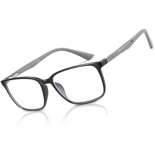 BLUEMOKY Blue Light Reading Glasses for Men，Sport Square Frame Readers, Anti Glare Computer Glasses