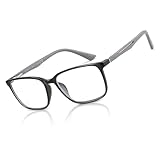 BLUEMOKY Blue Light Reading Glasses for Men，Sport Square Frame Readers, Anti Glare Computer Glasses
