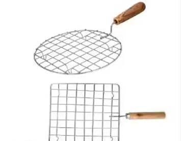 Modcart's Stainless Steel Gas Stove Grill ? Phulka, Papad, Roti, Brinjal & Baingan Bharta Roaster Mesh Griller for Kitchen Cooking