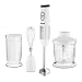 Produktbild Ufesa BP4562 Optima Stabmixer, 800 W Leistung,Turbofunktion, 4 Hochleistungsklingen, Zubehör, BPA-frei, Weiß/Grau