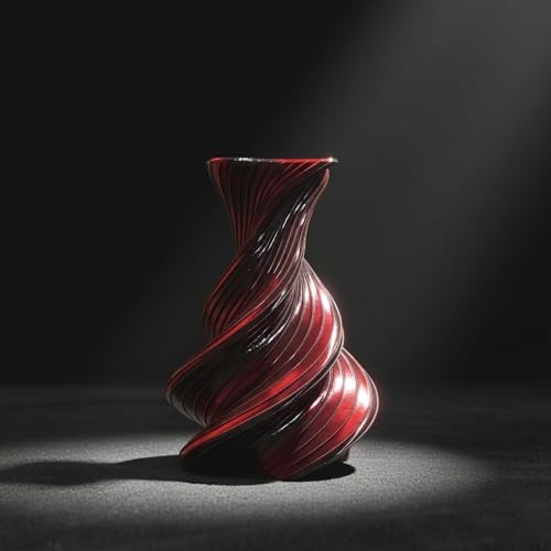 Image of Dual Color Silk PLA Filament 1.75mm Black Red 1KG, Shiny High Gloss Finish, Seamless Color Transition, Neatly Wound, Accuracy + /-0.02mm Vacuum Packaging