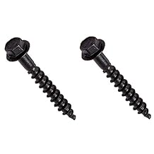 سمبسون سترونج تي سيمبسون في الهواء الطلق لهجات SD10112DBBR50 # 10 &times; 1-1 / 2-inch Hex Head Black Powder-Coat Connector Screw 50-Pack، 1-1 / 2 "wo ack