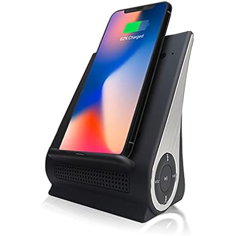 Azpen Dockall D101 QI Wireless Charging Sound Hub with Bluetooth Speaker (Black) Cover