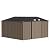JUMMICO 10 x 10 FT Outdoor Storage Shed, Large Metal Garden Shed & Tool Sheds for Backyard Garden Patio Lawn (Brown)