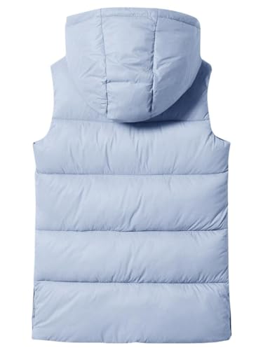 Meikulo Girls Lightweight Puffer Vest Casual Stand Collar Sleeveless Jacket Kids Hooded Quilted Gilet With Pockets thumb #2