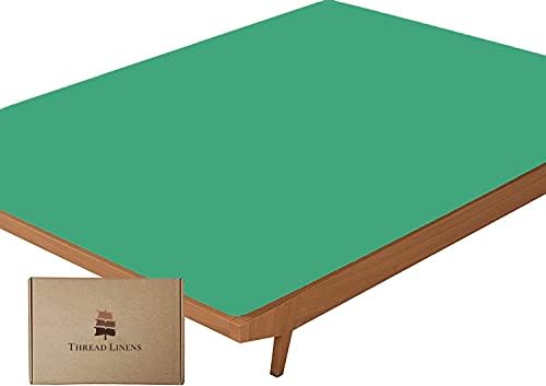 Thread Linens 4FT Easy Iron Percale 180 Thread Count 100% Poly Cotton 4FT Small Double Fitted Sheet, Non Allergenic & Anti Dustmite Fitted Sheets 12'' / 30CM Deep (Wine, Single)