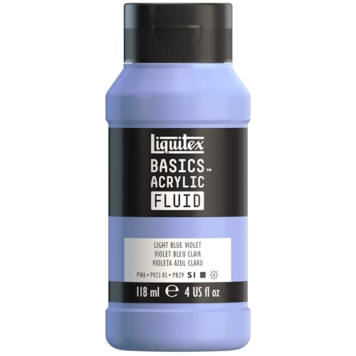 Liquitex BASICS Acrylic Fluid Paint, 4-oz Bottle, Light Blue Violet