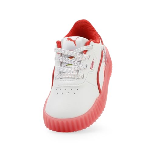 PUMA Unisex-Child Care Bears X Sesame Street Carina 3.0 Shoes, White-Active Red-Pure Pink AH25, 2.5, Little Kid - image 5