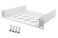 DIGITUS Fachboden - 1HE - 10-Zoll (254 mm) - Für Netzwerk-Schrank - 200 mm Tief - Perforiertes Stahl-Blech - Grau – Ansicht 5