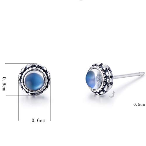 Pendientes de plata 925 hipoalergénicos con topacio azul para mujer 6