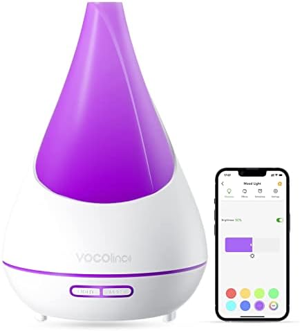 Diffusore Di Aromi Per Oli Essenziali 350ml – Ultrasuoni Con 8 Luci LED, Timer E Spegnimento Automatico – Umidificatore Silenzioso