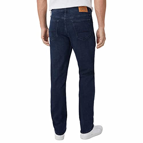 IZOD Men's Comfort Stretch Straight Fit Jean (as1, Waist_Inseam, Numeric_32, Numeric_32, Regular, Regular, Dark Blast, 32W x 32L)2