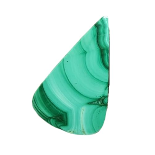 Pierre gemme malachite véritable de 27x17x5mm, cabochon d'exception pour joaillerie