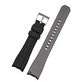 DASEB doble color para Rolex Citizen Seiko Slicone Correa de los hombres del reloj Accesorios arco arco boca braceata, 22mm, Acetato, Sin gema
