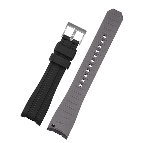 Bracelet montre silicone 20mm double couleur arc bouche pour Seiko Citizen