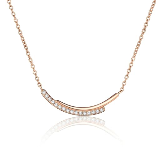 Collier moissanite résistant pour femme avec diamant rond de laboratoire anti-ternissement
