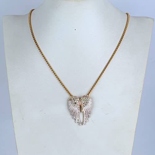 Yacq Women's Guardian Angel Wing Brooch Pins & Pendants 2 In 1 - Scarf Holders - 2 X 1 Inch - For Blouse Jacket Coat Scarf Shawl Hat Bag #TOP2