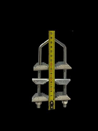 HD-LINE 2 x podwójna obejma Sat maszt obejma zębata do 60 mm ocynkowana na balkon