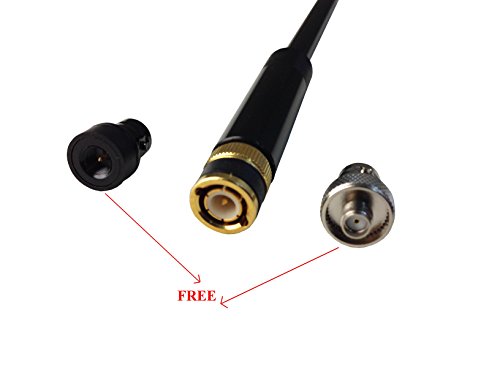 Anteenna TW-800 (AL-800) Telescopic Antenna with BNC Male Connector for 144/440MHz Scanner 20-1,300MHz Free 2 pcs Adaptor Connector (BNC Female to SMA Male/BNC Female to SMA Female) - Thumbnail 3