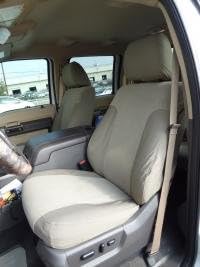 Durafit Seat Covers, F485-Seat Covers in Brown Leatherette Compatible with Ford F250-F550 Front Bucket Seats with Side Impact airbags