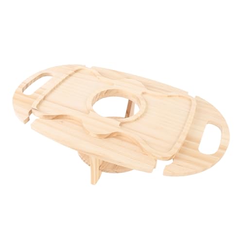 Table de pique-nique à vin en bois massif de qualité supérieure avec support stable