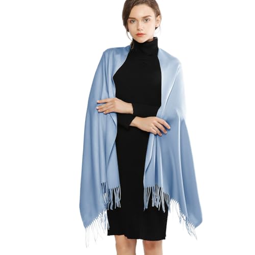 Image of RIIQIICHY Women's Fringe Shawl Wrap Pashmina Scarf for Wedding Evening