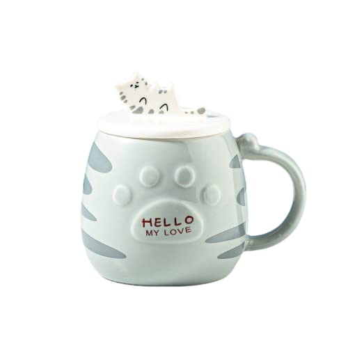 Nette Katzentasse Keramik Neuheit Kitty Keramik Kaffeetasse Neuheit Kaffeetasse Tasse Geschenk für Katzenliebhaber(N18) Cover