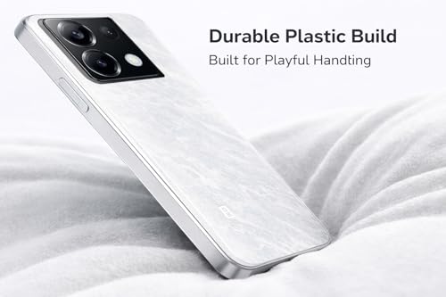 Image of Toy Mobile Phone for Kids - Non-Working Dummy Smartphone Model | 1:1 Realistic Plastic Display | Safe Pretend Play Phone for Toddlers | Poco X6 5G White Design (Fake Model)