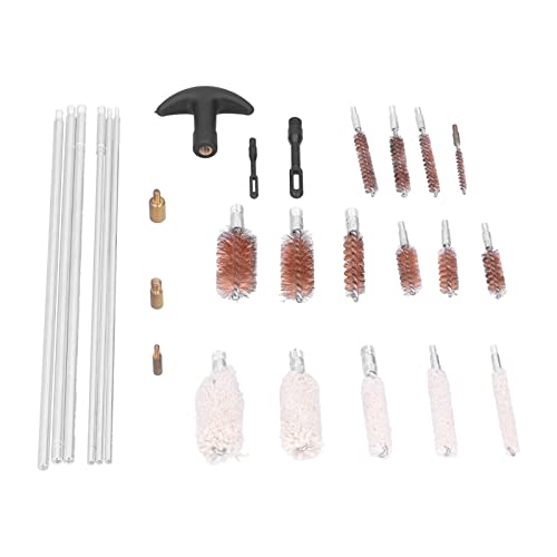 Kit de Limpeza Universal para Armas 28 Peças, Conjunto de Escovas de Liga de Alumínio para Limpeza d
