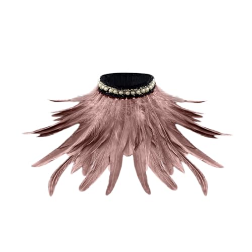 Generisch Feder-Stirnbänder für Damen Karneval Festzug Accessoire 1920er Jahre Flapper Stil Party Kopfschmuck (Brown, One Size)