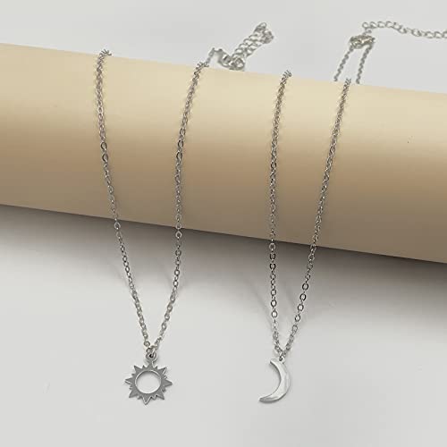 Inenimartj Back To School Gifts Mommy And Me Necklace,Mother Daughter Son Necklace Set For 2,First Day Of Kindergarten Necklace For Teen Girls Jewelry (Sun+Moon-2Pcs) #TOP3