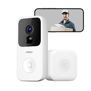 MADV Smart Video Doorbell, 2K Resolution, Night Vision, Two-Way Audio, Motion Detection, Voice Changing Answering, Cloud Storage, Free Chime, Instant Installation