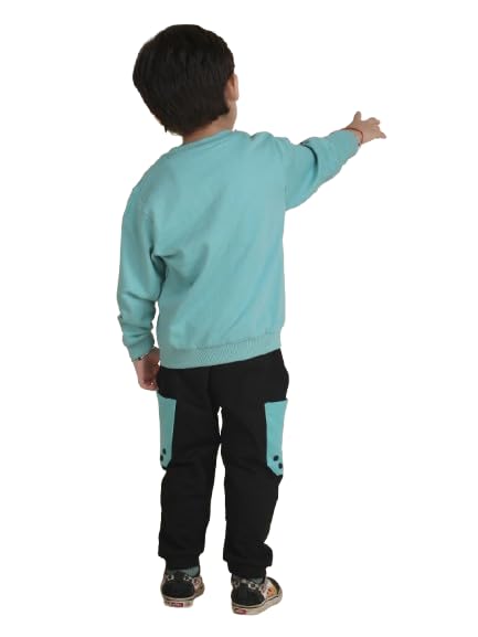 Image of POLKA TOTS 100% Cotton Co-Ord Joggers for Kids | Trendy Sweatshirt & Joggers Set | All Season Wear for Kids, Toddler & Newborn | Soft & Breathable Dress for Boys & Girls | from 6 Months to 8 Years