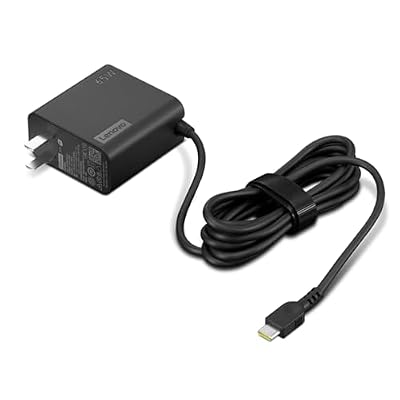 Lenovo USB-C 65W Wall Charger - PD 3.0 - Power Adapter for Laptop, Tablet, Notebook, USB-C Compatible Devices - Slim, Light and Portable with 6.5 Foot Cable - Black