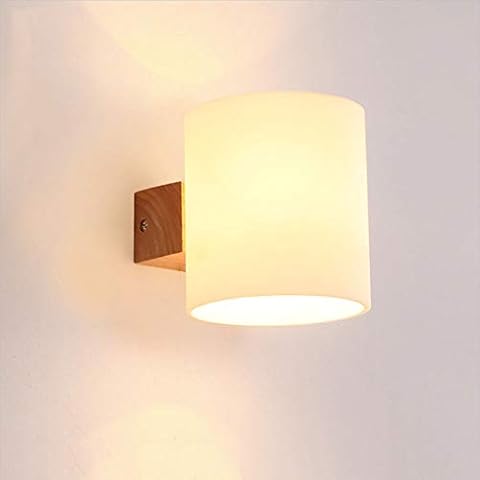 LED Indoor Wall Light Contemporary Minimalist Wall Lamp E27 Glass Lampshade Wall Lighting for Living Room Bedroom Hallway Stairs Gang Wall Light,Singlehead Cover