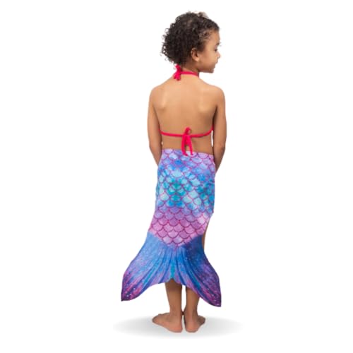 Saia Cauda De Sereia + Biquíni Infantil Juvenil Praia (BR, Alfa, M, Cor 5)