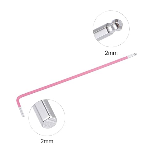 TOP-VIGOR 2Pcs 2mm Ball End Hex Key Wrench, L Shaped Long Arm Allen Key for Household DIY Professional Machine Repairing - Image 3