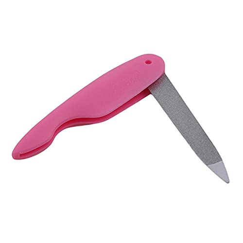 GOOIT Folding Nail File Metal Stainless Steel Professional Tool Double Sided and Files Nails Easily...