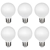 KGC G25 LED Edison Globe Light Bulb, Warm White 2700K CRI 90, Dimmable LED Filament Light Bulb, 5W E