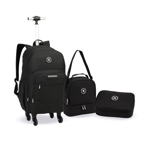 Kit Mochila Rodinha 360 Refletiva Masculina Escola Faculdade