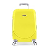 MODELISA - Maleta De Equipaje ABS 4 Ruedas Rígida Giratoria Cierre Cremallera con Candado Combinación (Amarillo, L)