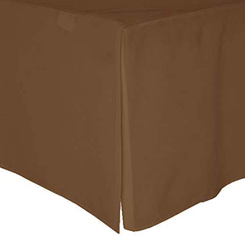 Image of Cottington Lane Crib Bed Skirt Pleated Crib Skirt Dust Ruffle, 100% Natural Cotton, Nursery Crib Toddler Bedding Skirts for Baby Boys or Girls, 14 inch Soft Crib Dust Ruffle Drop Crib Skirt-Taupe