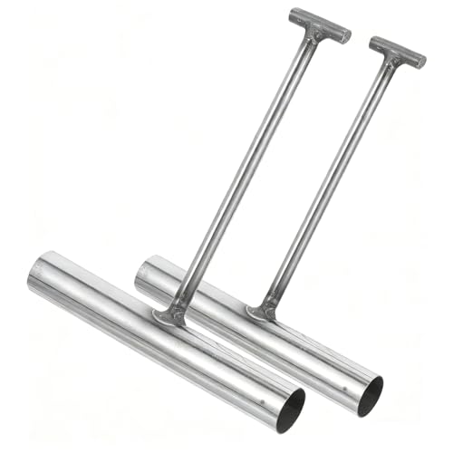 RamaSoul 2pcs Manhole Keys Pair T Shape End 160mm,T-Shaped Stainless Steel Lifting Tool Drain Grate Lifter for Outdoor Use