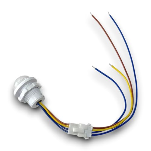 Elektromall - Pır Hareket Sensörü 220V - 25 cm Kablolu ve Konnektörlü