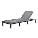 Produktbild SVITA Peach Gartenliege Sonnenliege Relaxliege Polsterauflage Klappbar Polyrattan Schwarz