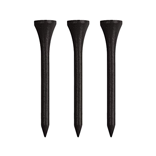 IZZO Golf Wood Golf Tees, 1.75 Inch, Black (Pack of 200)