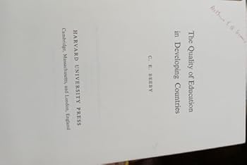 Hardcover The Quality of Education in Developing Countries Book