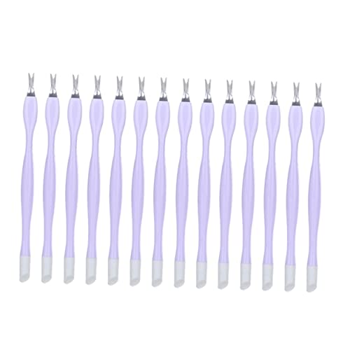 Healeved 30pcs Nail Care Tools Set Instant Cuticle Remover Fork Kit Manicure Set Comfortable Handle Random Color
